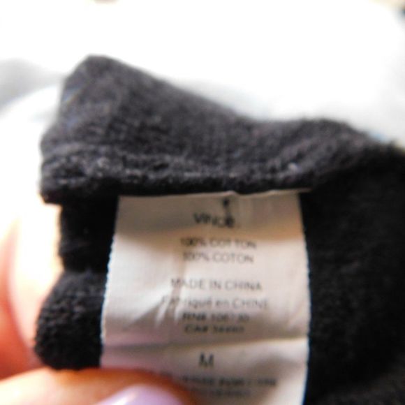 Vince Color Block Sweater Black Blue Medium - Picture 6 of 6